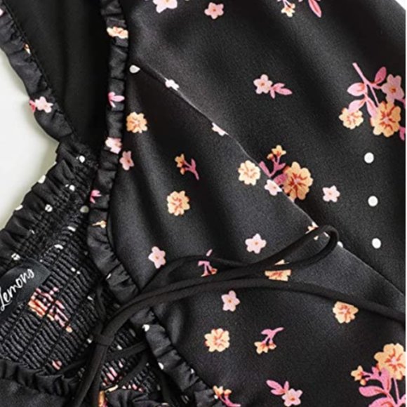 NWT - For Love and Lemons Camellia black Crop Top - Picture 4 of 7